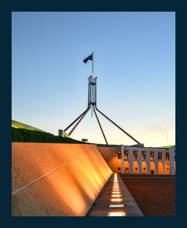 Photo of Parliament House, Canberra Australia